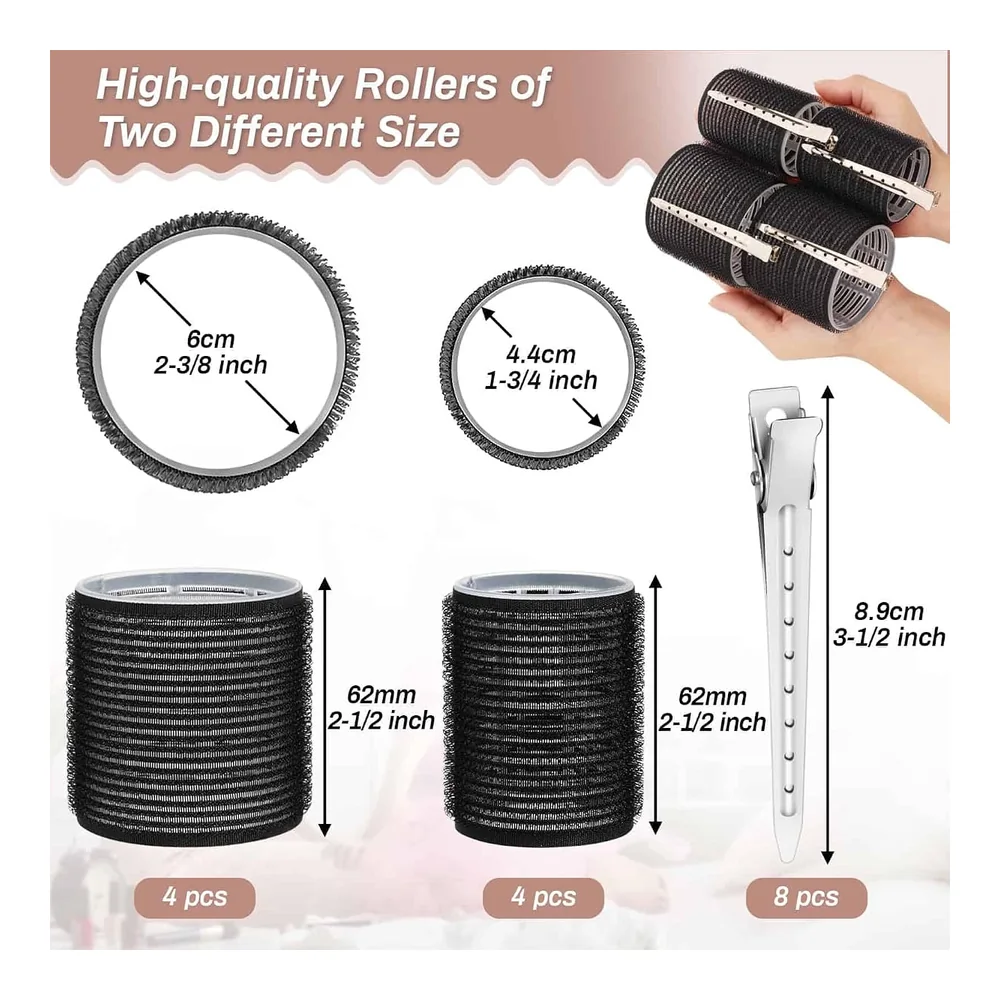 16 rouleaux auto-agrippants avec 8 pinces, vue 2 Shynek