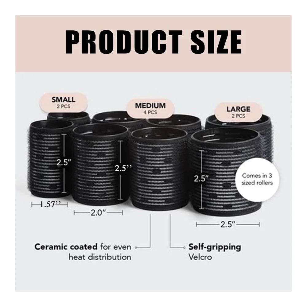 8 bigoudis magiques 60 mm pour boucler les cheveux, vue 2 Xuzopim