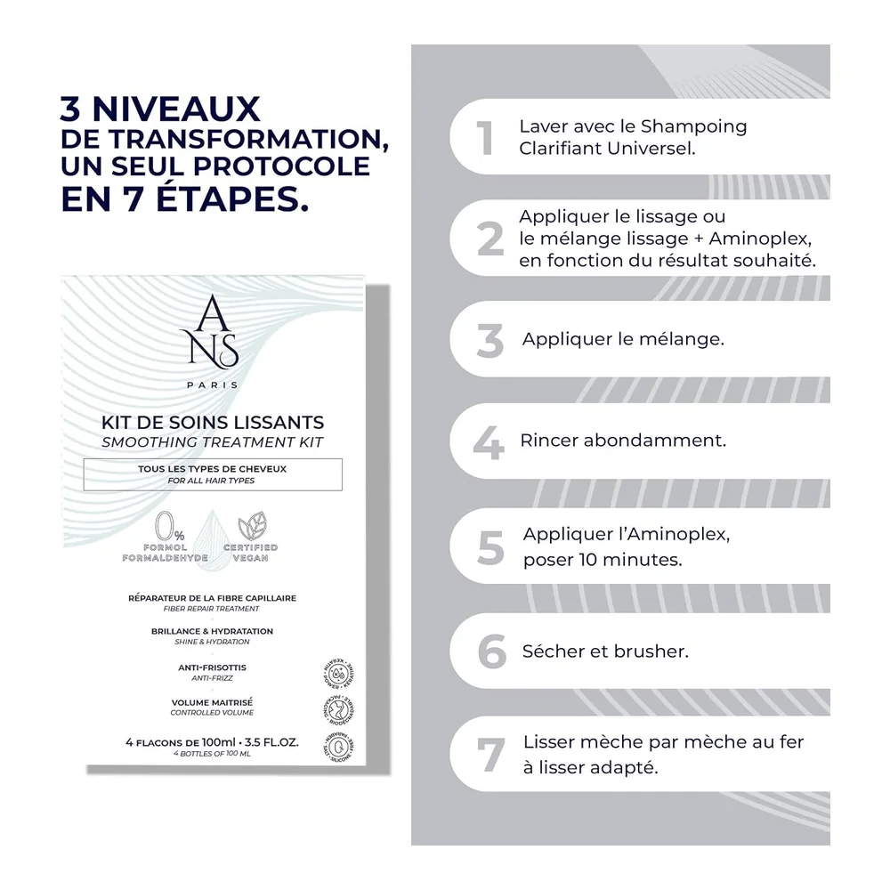 AnS Brasil kit soin lissant brésilien 4 x 100 ml, vue 4 AnS Brasil