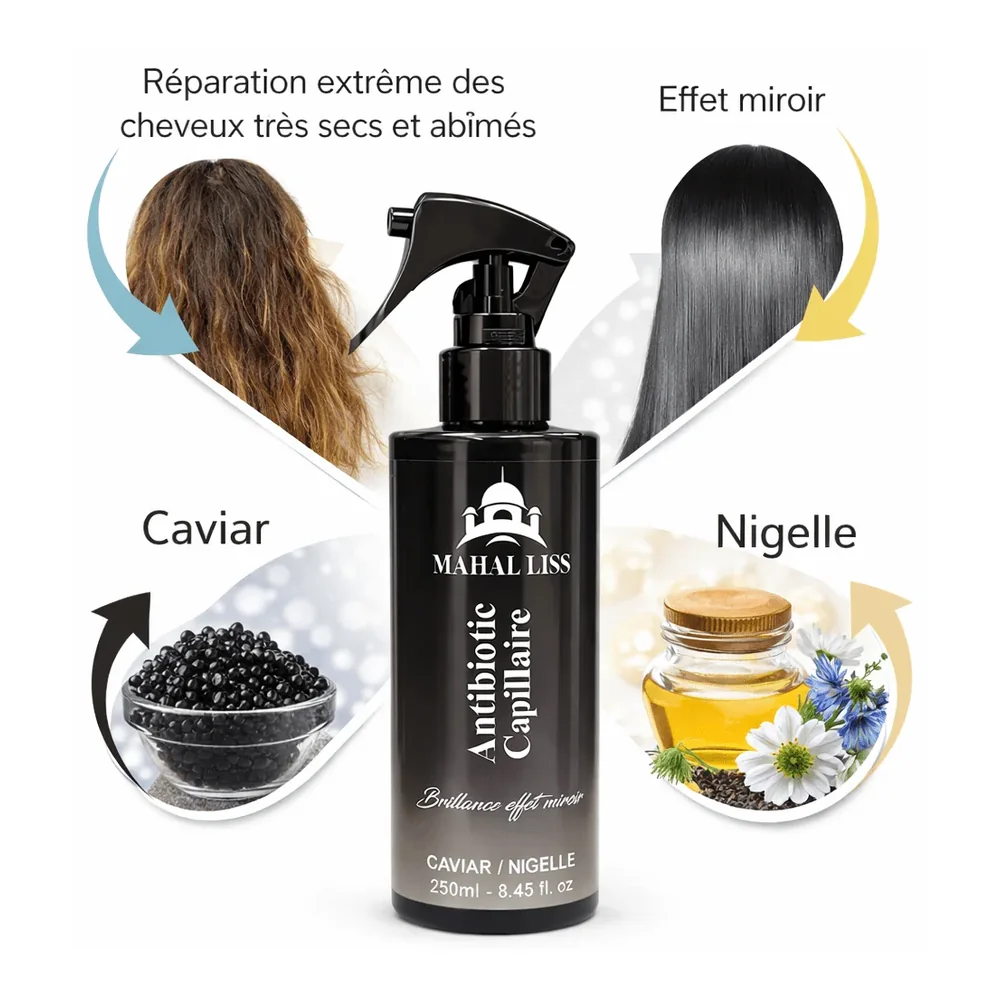 Antibiotic capillaire Mahal Liss réparation et brillance, vue 3 Mahal Liss
