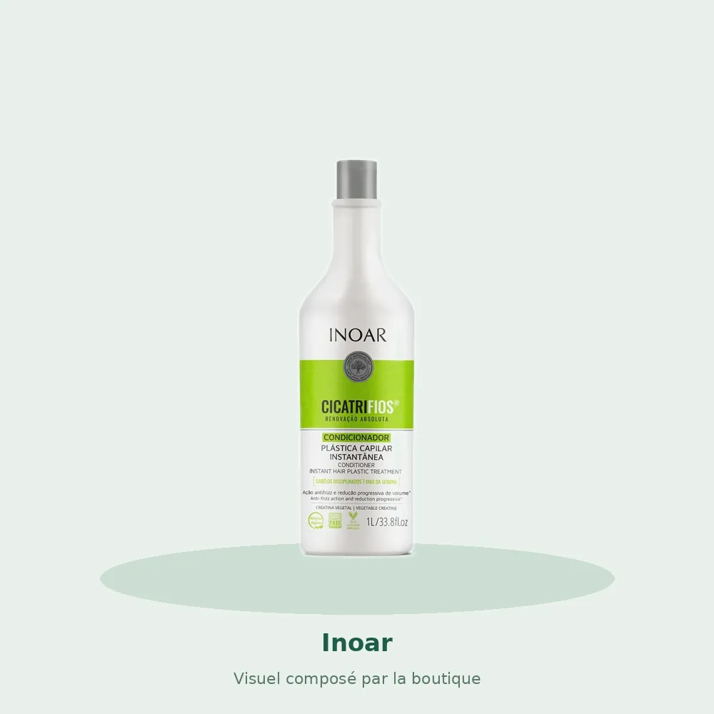 Après-shampooing Inoar Cicatrifios, visuel composé par la boutique