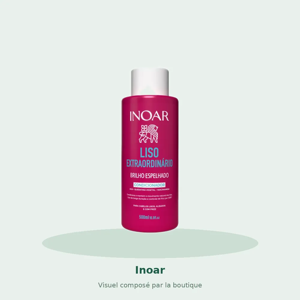 Après-shampooing Inoar Liso Extraordinário, visuel composé par la boutique