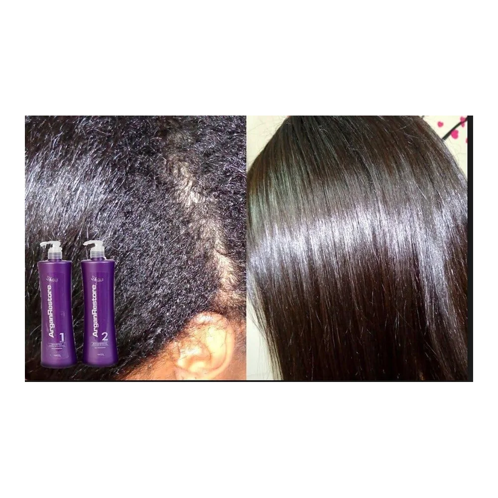 Argan Restore Progressive Brush Brazilian Hair Keratin Straightening System 2L, vue 3 Argan Restore