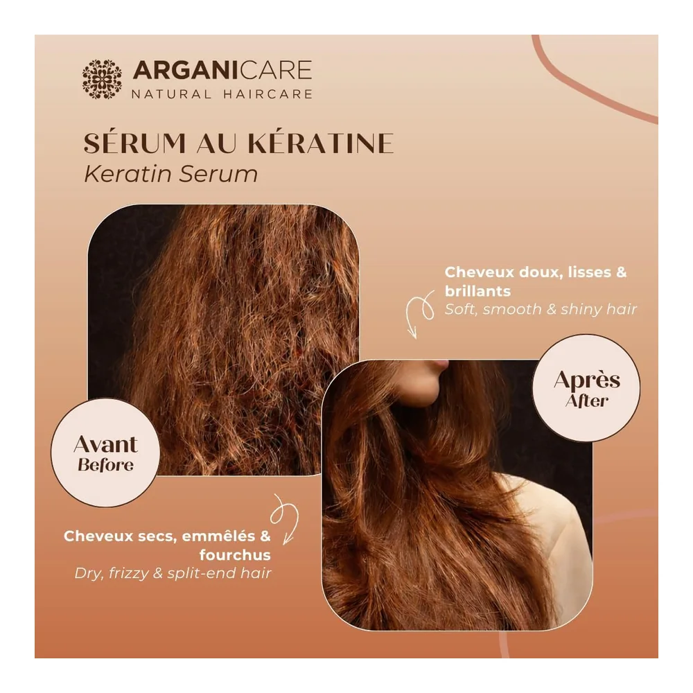 Arganicare sérum réparation kératine, vue 3 Arganicare