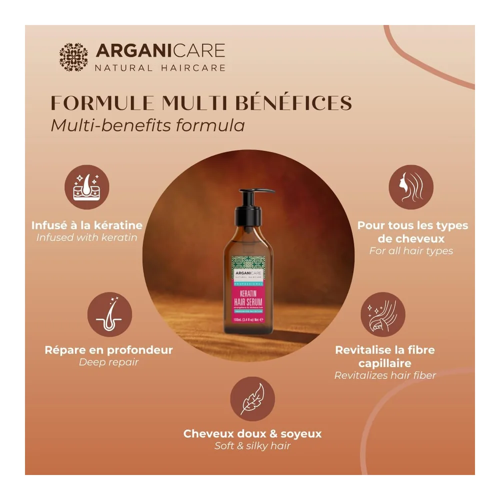Arganicare sérum réparation kératine, vue 4 Arganicare