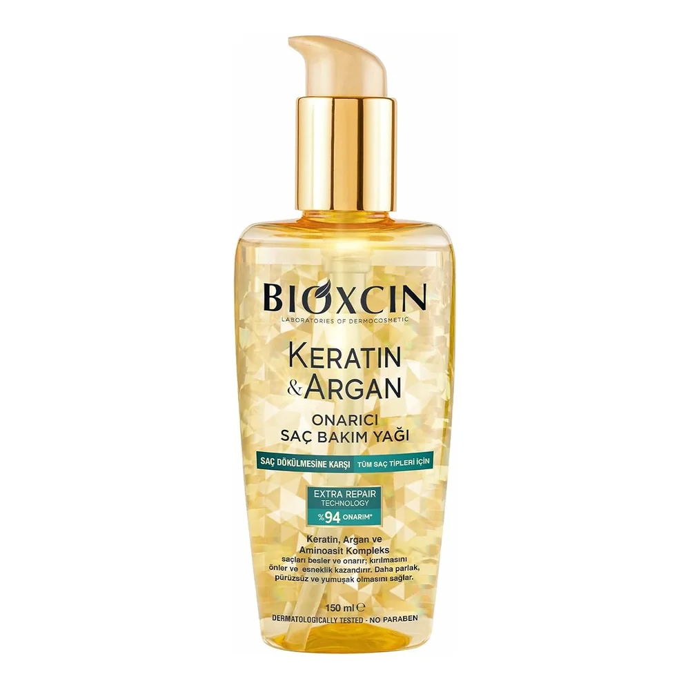 Bioxcin huile capillaire kératine et argan 150 ml, packshot Bioxcin
