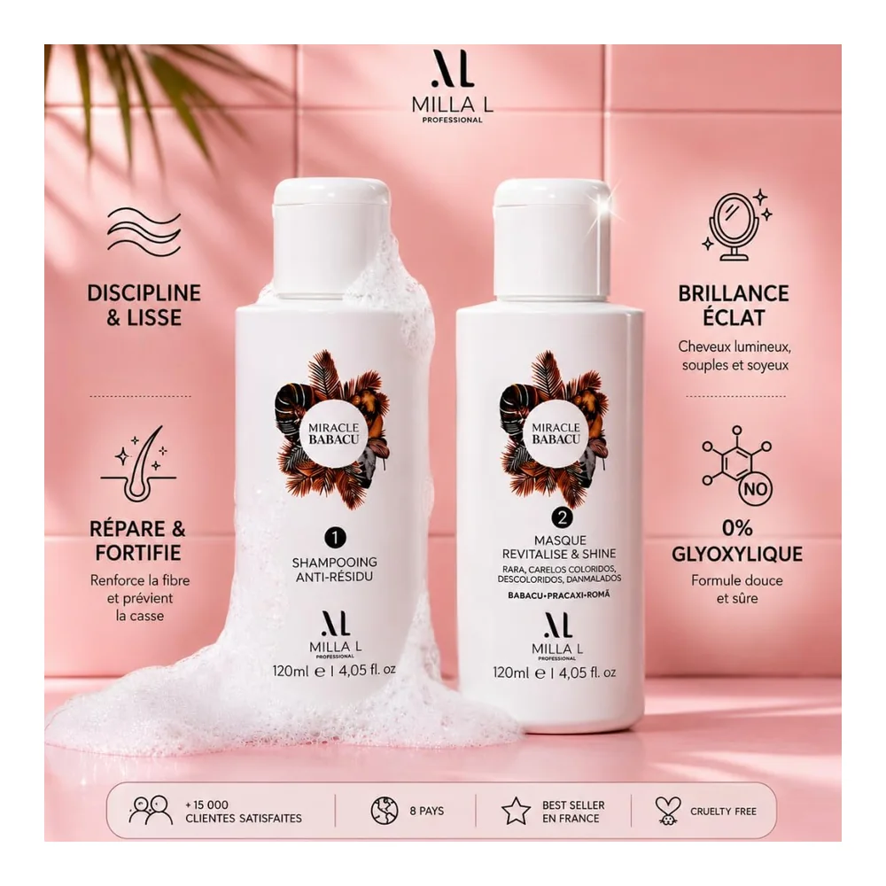 Botox lissant 2 en 1 Miracle Babaçu kératine et huiles d'Amazonie, vue 3 Miracle Babaçu