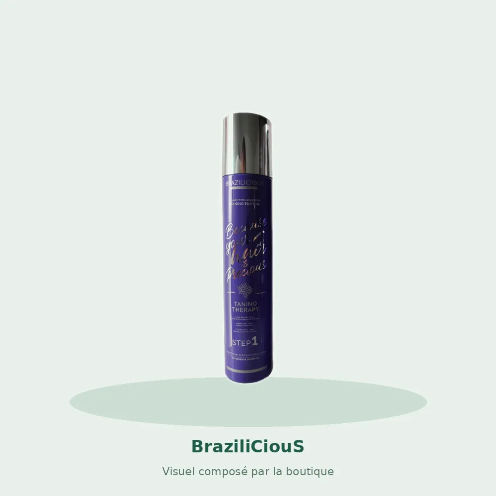 BraziliCiouS Shampoing clarifiant Tanino Therapy, visuel composé par la boutique