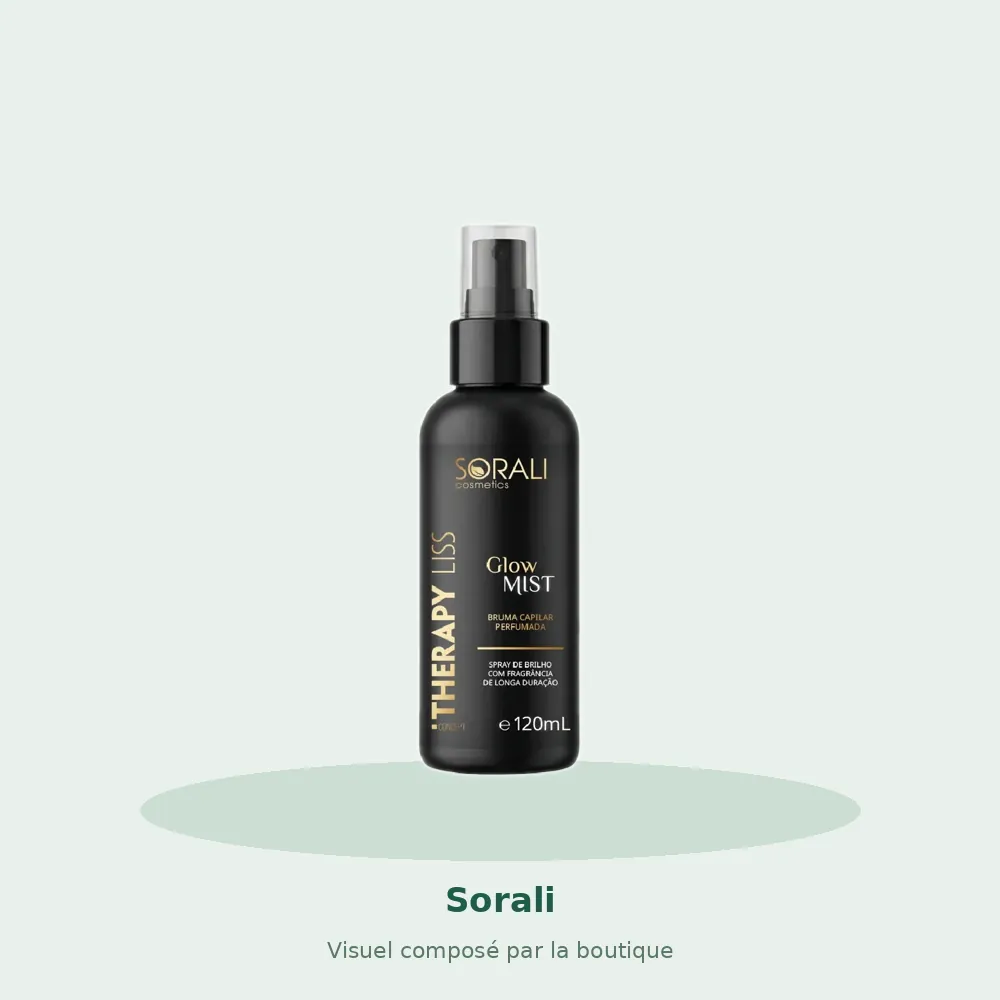 Brume de brillance Glow Mist 120 ml Sorali, visuel composé par la boutique