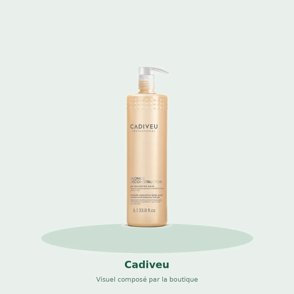 Cadiveu Blonde Reconstructor masque équilibrant 1 L, visuel composé par la boutique