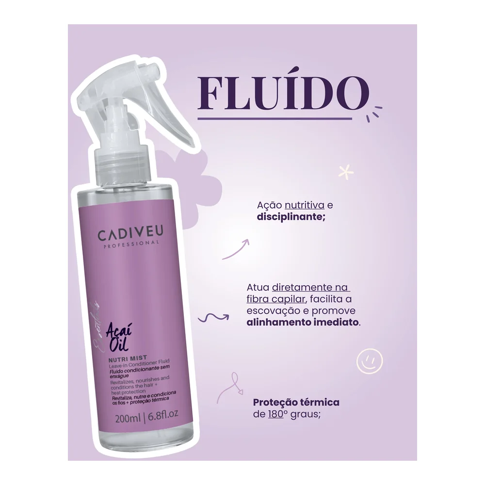 Cadiveu Essentials Açaí Oil leave-in fluide 200 ml, vue 2 Cadiveu