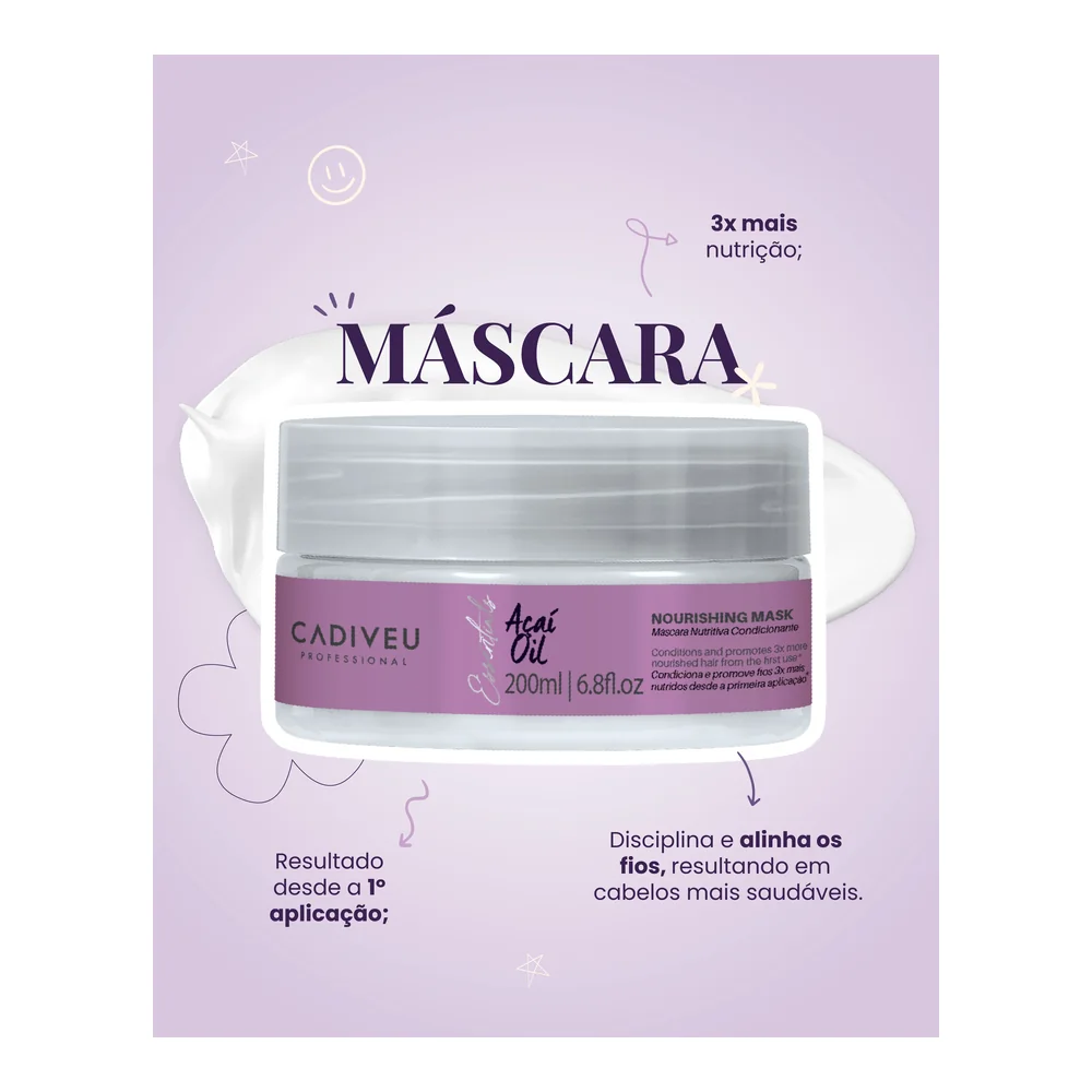 Cadiveu Essentials Açaí Oil masque 200 ml, vue 2 Cadiveu