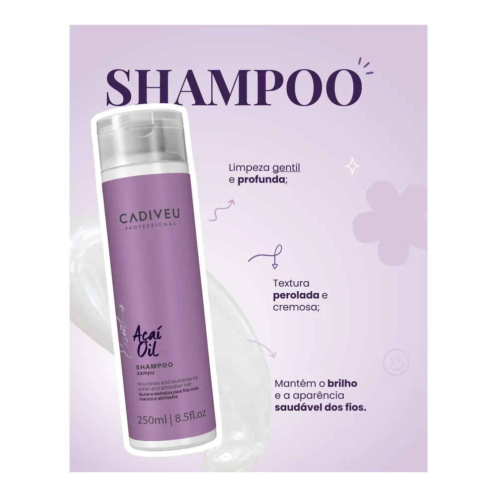 Cadiveu Essentials Açaí Oil shampooing 200 ml, vue 2 Cadiveu