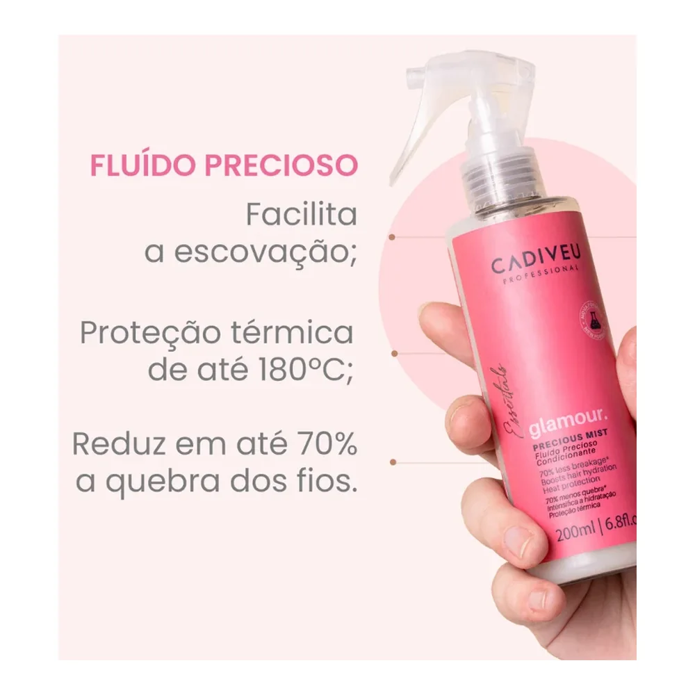 Cadiveu Essentials Glamour leave-in Fluído 200 ml, vue 2 Cadiveu