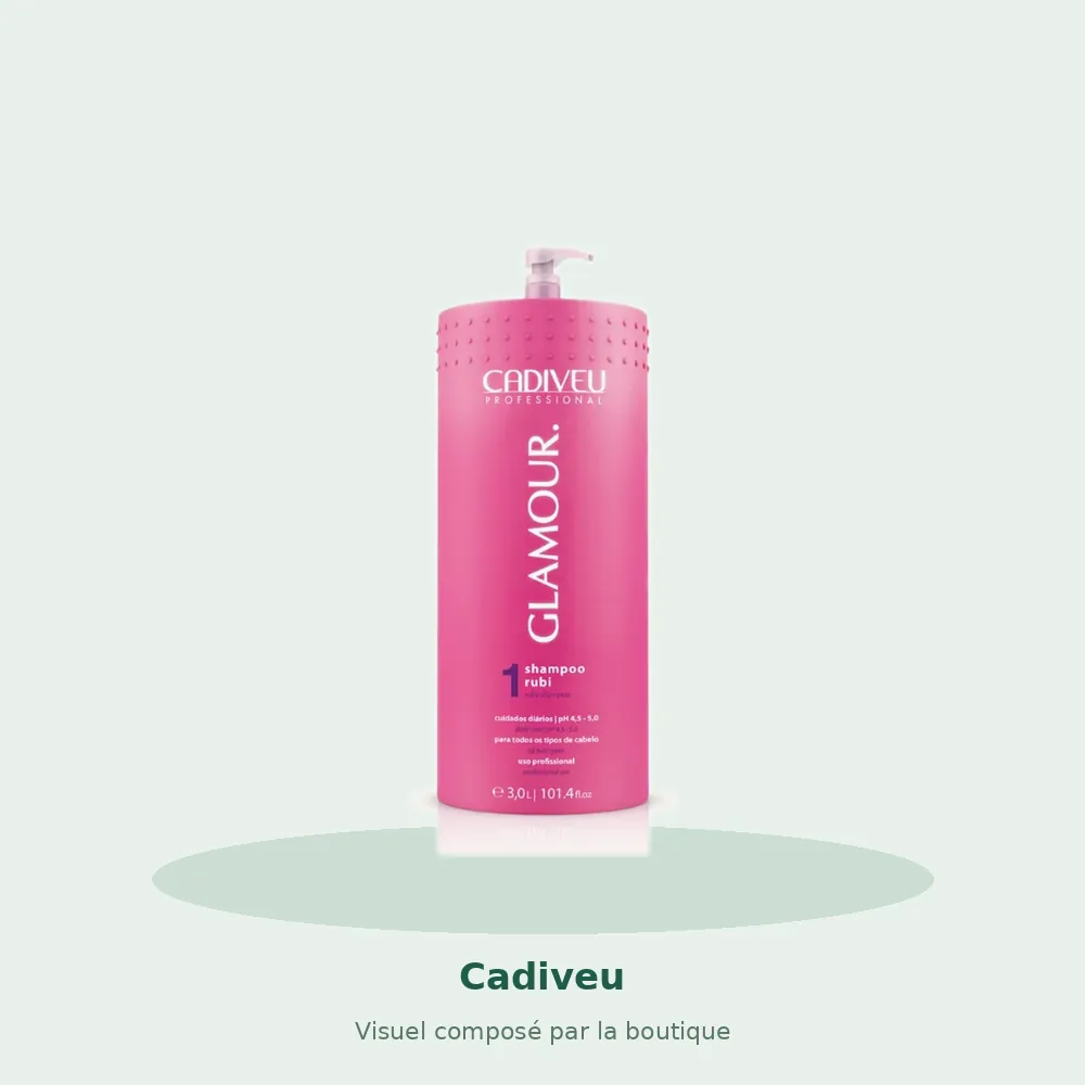 Cadiveu Essentials Glamour shampooing 3 L, visuel composé par la boutique