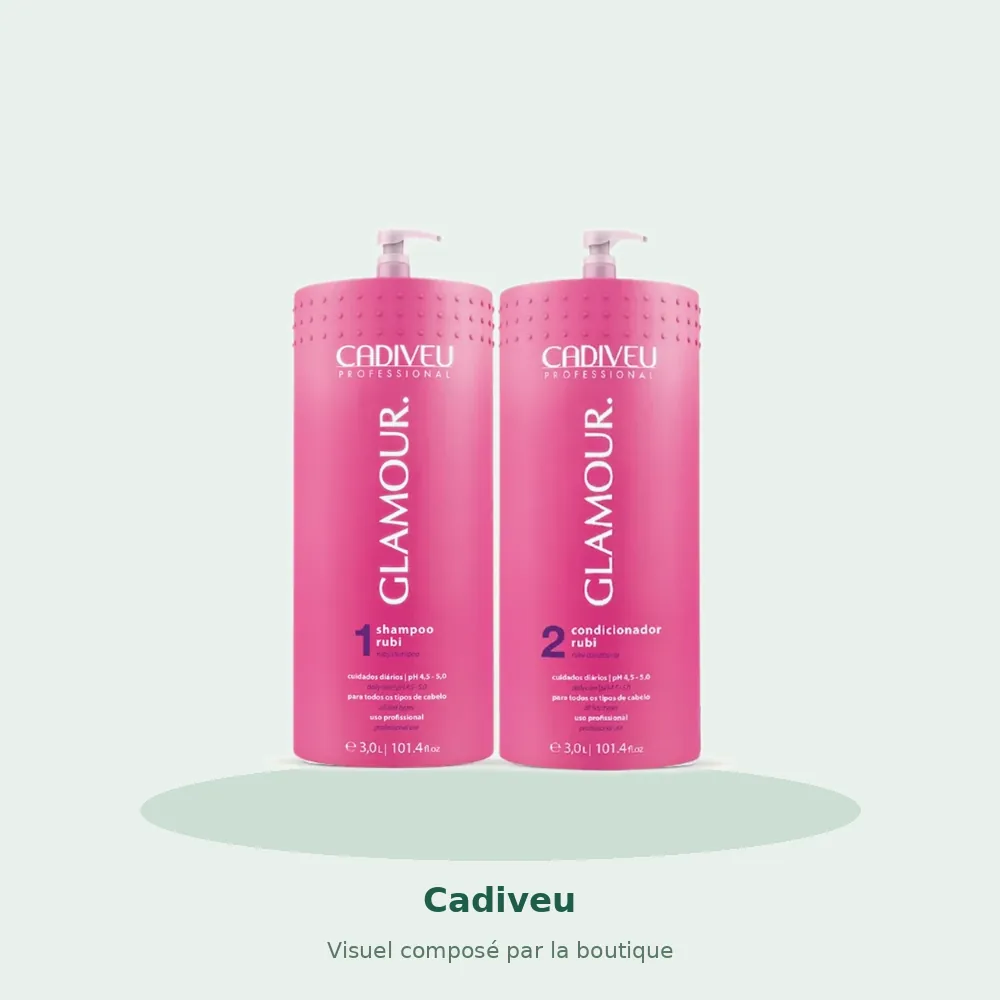 Cadiveu Essentials Glamour shampooing + après-shampooing 3 L, visuel composé par la boutique