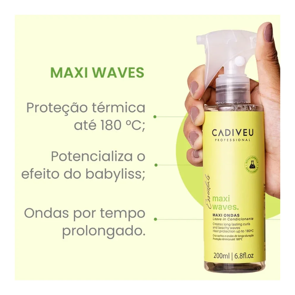 Cadiveu Essentials Maxi Ondas leave-in 215 ml, vue 2 Cadiveu
