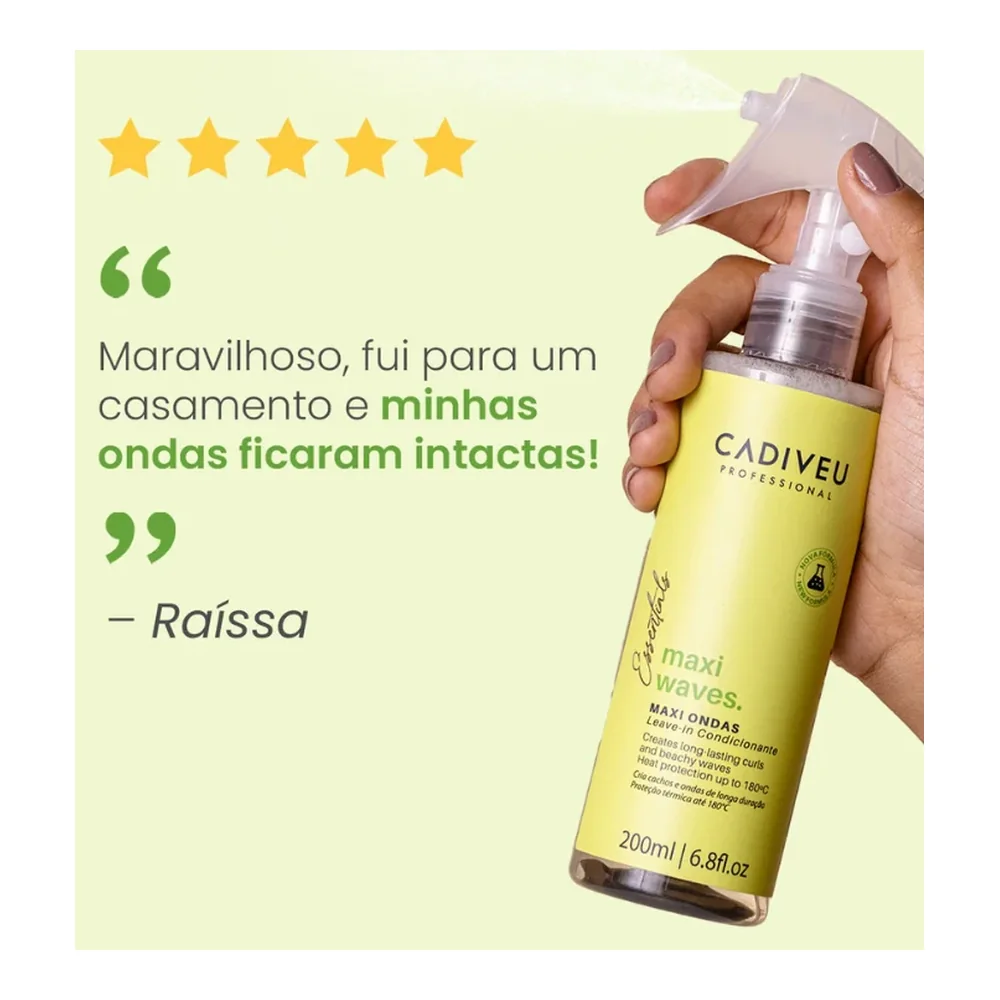 Cadiveu Essentials Maxi Ondas leave-in 215 ml, vue 3 Cadiveu