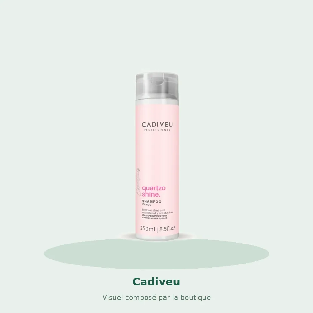Cadiveu Essentials Quartzo Shine shampooing 250 ml, visuel composé par la boutique