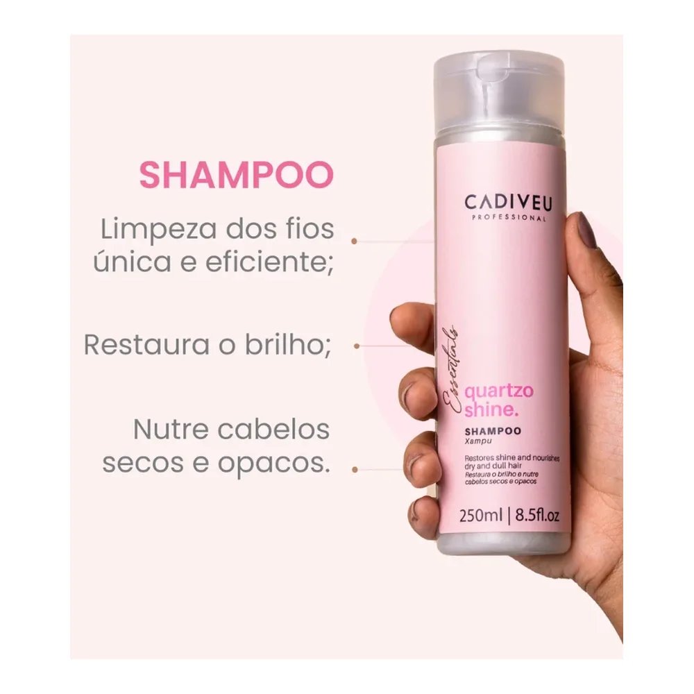 Cadiveu Essentials Quartzo Shine shampooing 250 ml, vue 2 Cadiveu