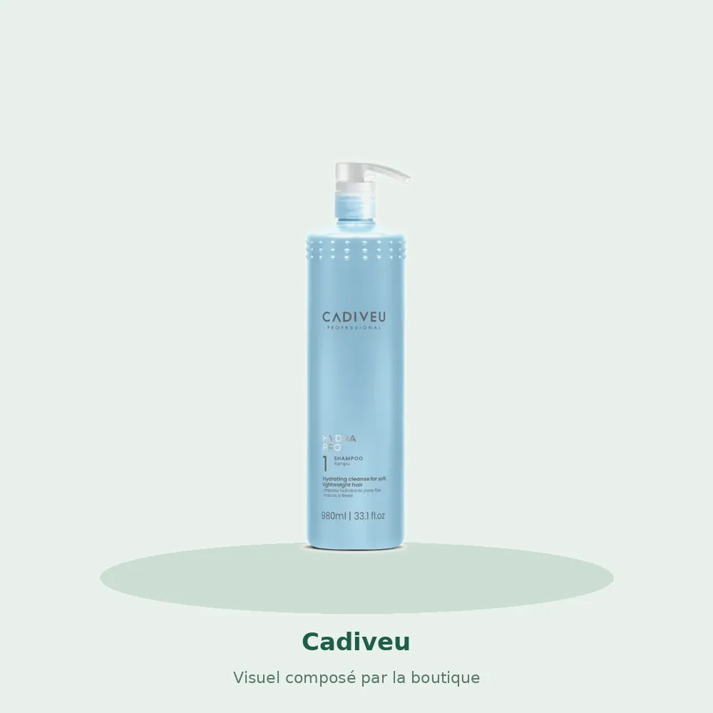 Cadiveu Hydra Pro shampooing 980 ml, visuel composé par la boutique