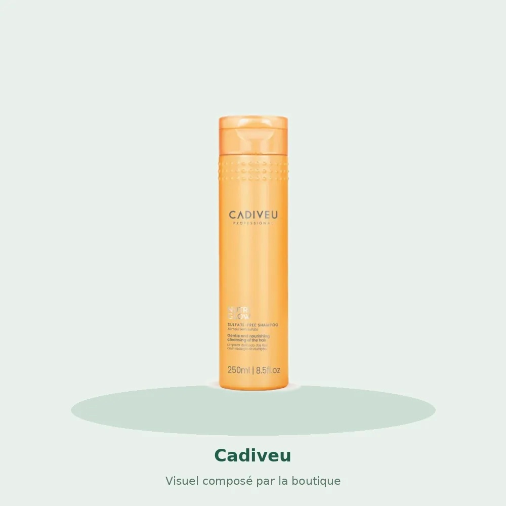 Cadiveu Nutri Glow shampooing sans sulfate 250 ml, visuel composé par la boutique