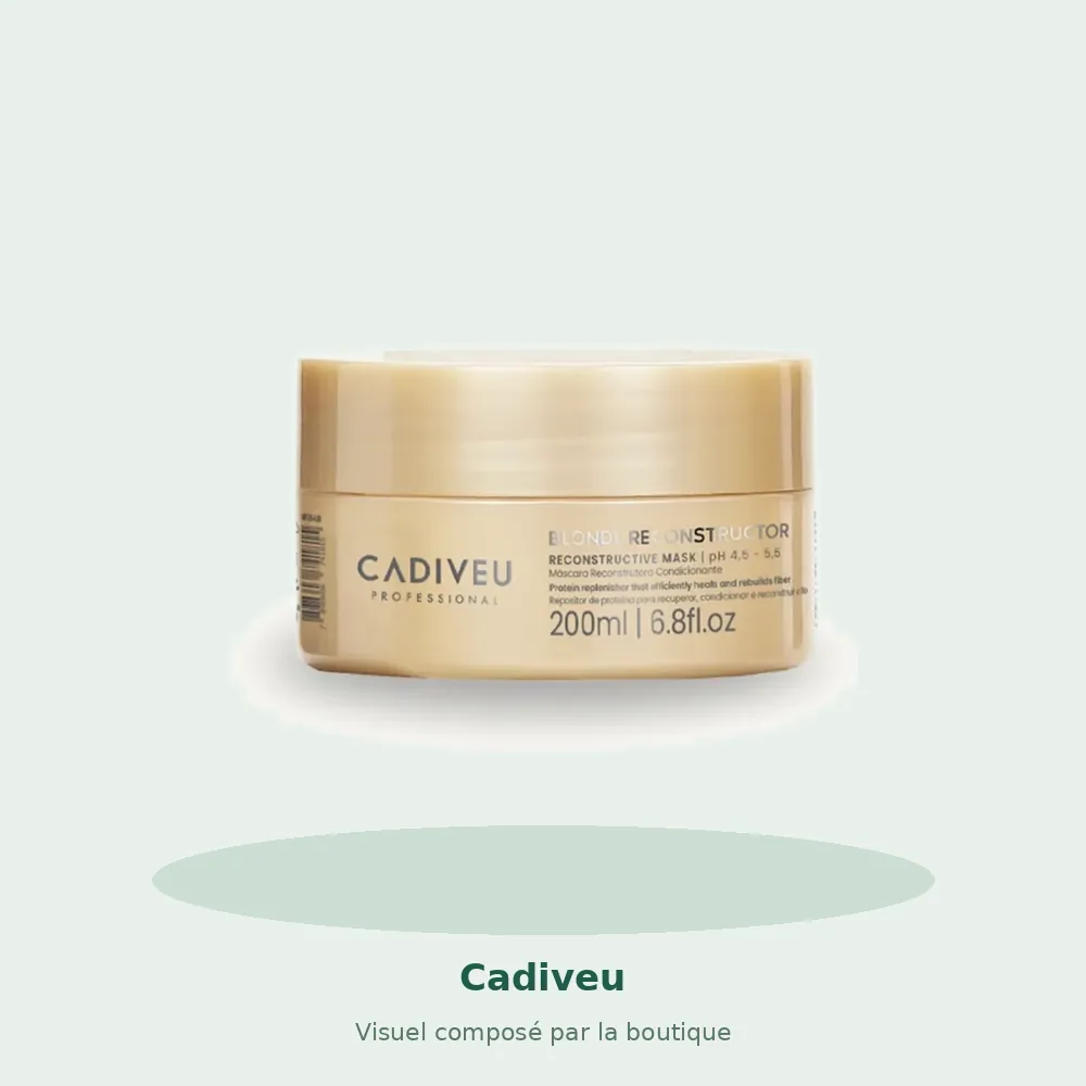 Cadiveu Professional Blonde Reconstructor masque 200 ml, visuel composé par la boutique