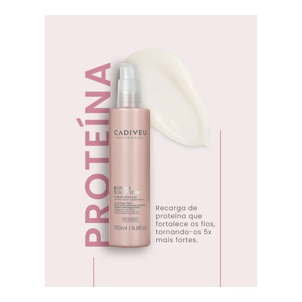 Cadiveu Professional Power Protein Repair Solution 200 ml, vue 2 Cadiveu
