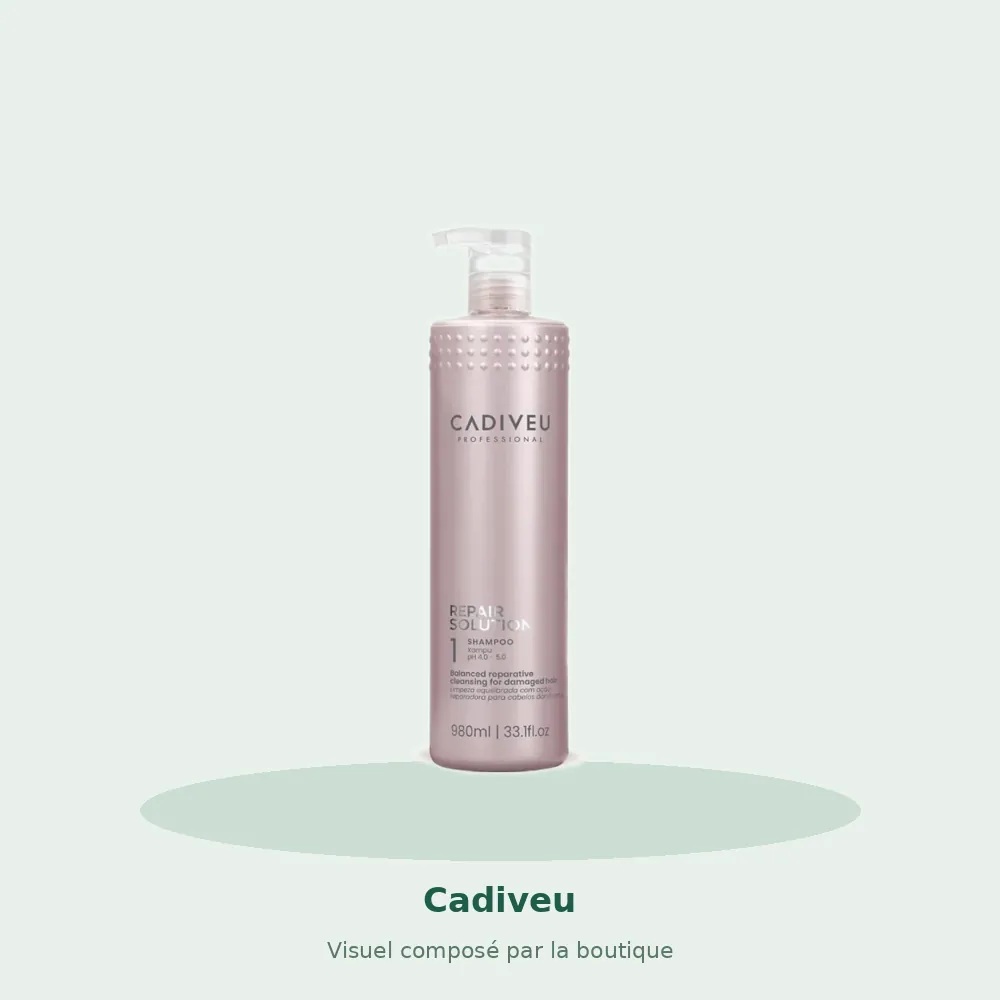 Cadiveu Repair Solution shampooing réparateur 980 ml, visuel composé par la boutique