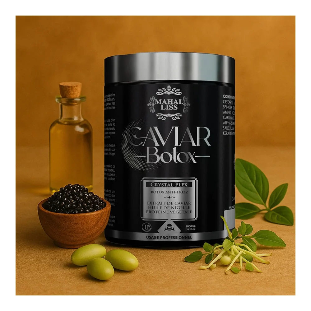 Coffret salon lissage indien caviar et nigelle Mahal Liss avec BTX et fer Lizze, vue 3 Mahal Liss
