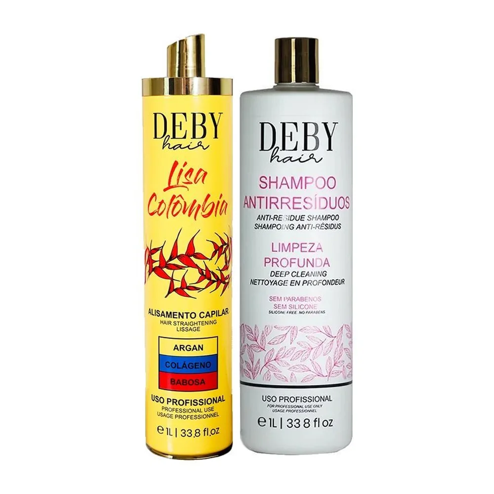 Deby Hair shampooing clarifiant 1 L + lissage Lisa Colombia 1 L, vue 2 Deby Hair