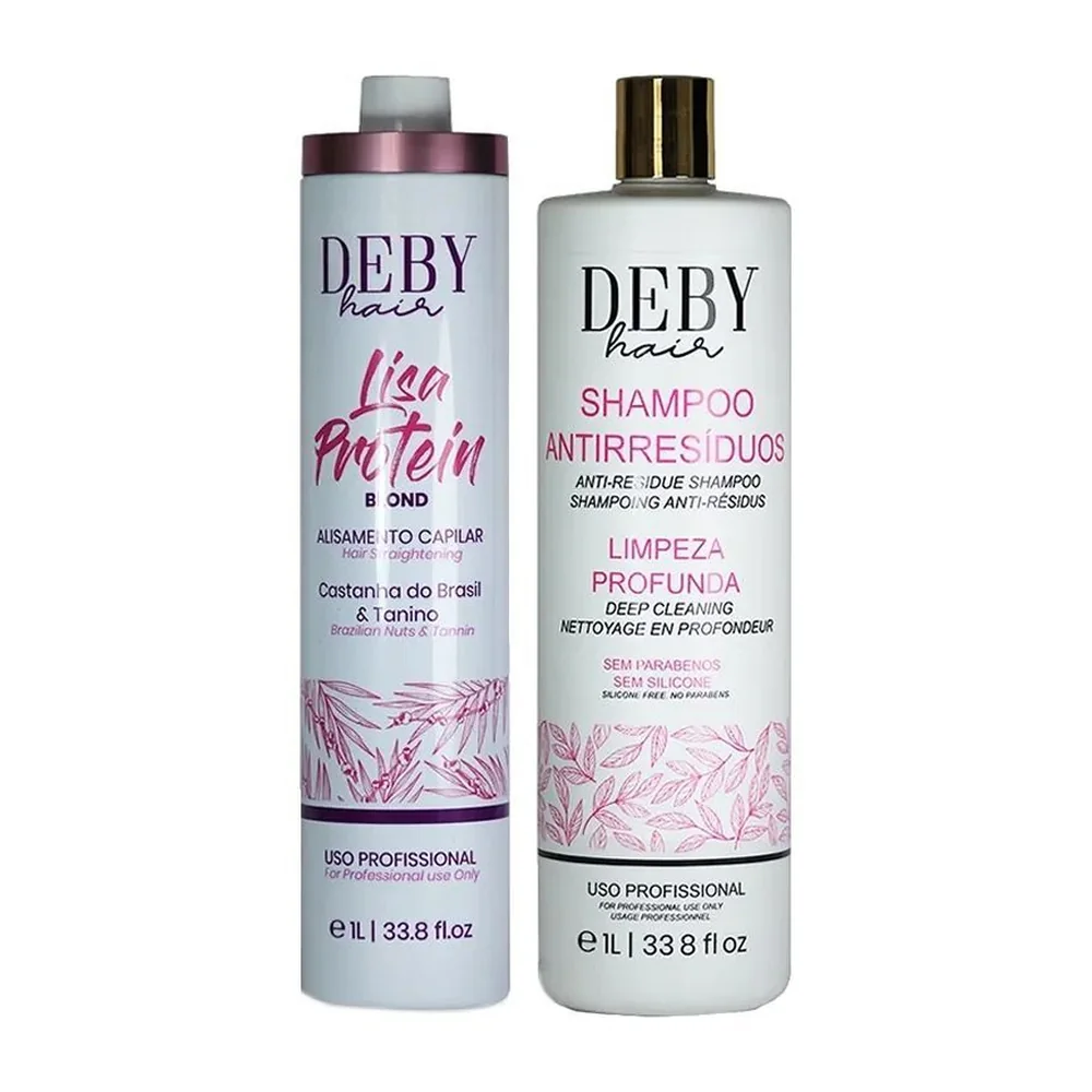 Deby Hair shampooing clarifiant 1 L + lissage Lisa Protein Blond 1 L, vue 2 Deby Hair