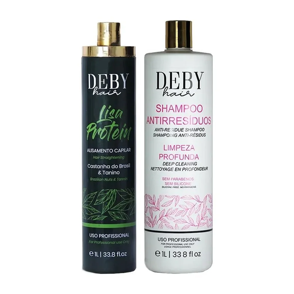 Deby Hair shampooing clarifiant 1 L + lissage tanin Lisa Protein 1 L, vue 2 Deby Hair