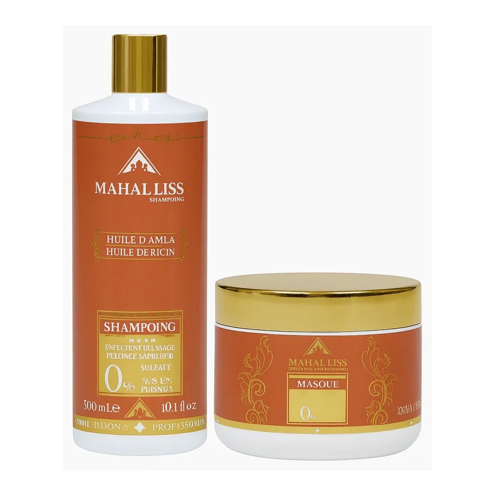 Duo shampooing et masque Mahal Liss huile d'amla et ricin, vue 2 Mahal Liss