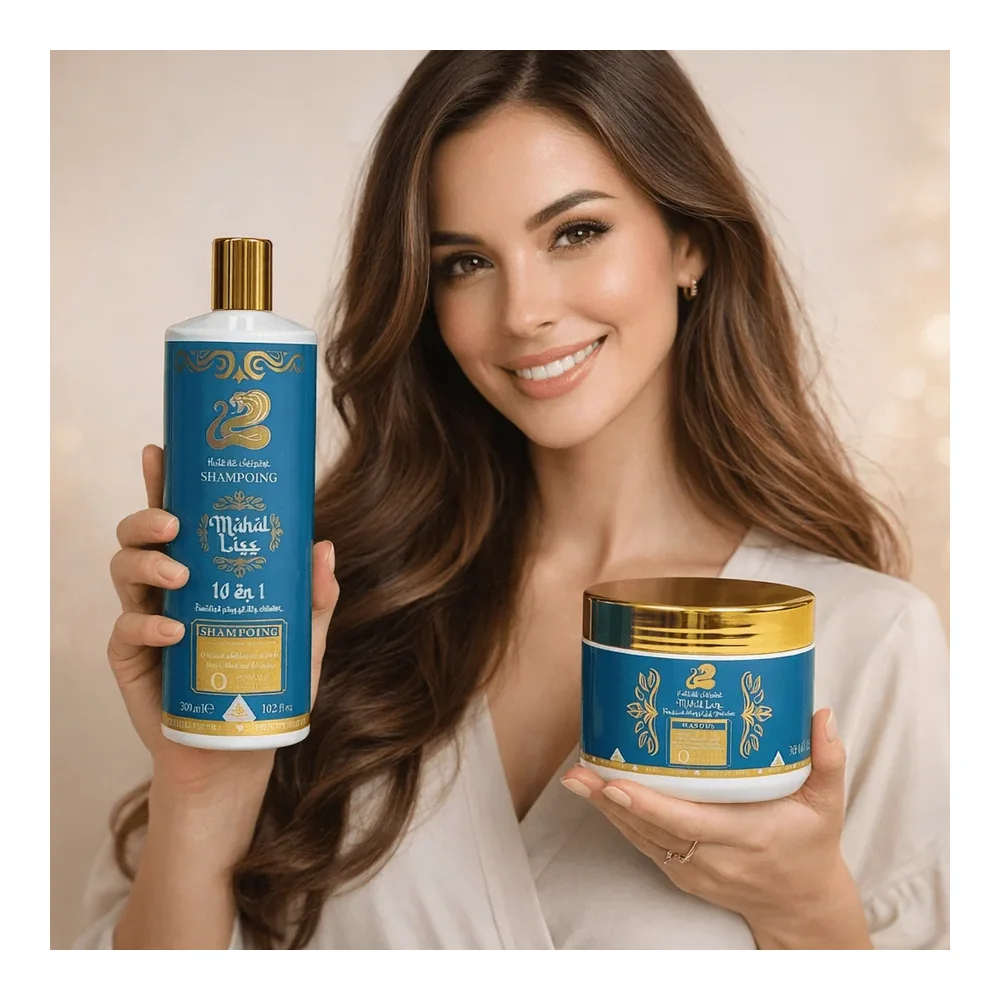 Duo shampooing et masque Mahal Liss huile de serpent 10 en 1, vue 3 Mahal Liss
