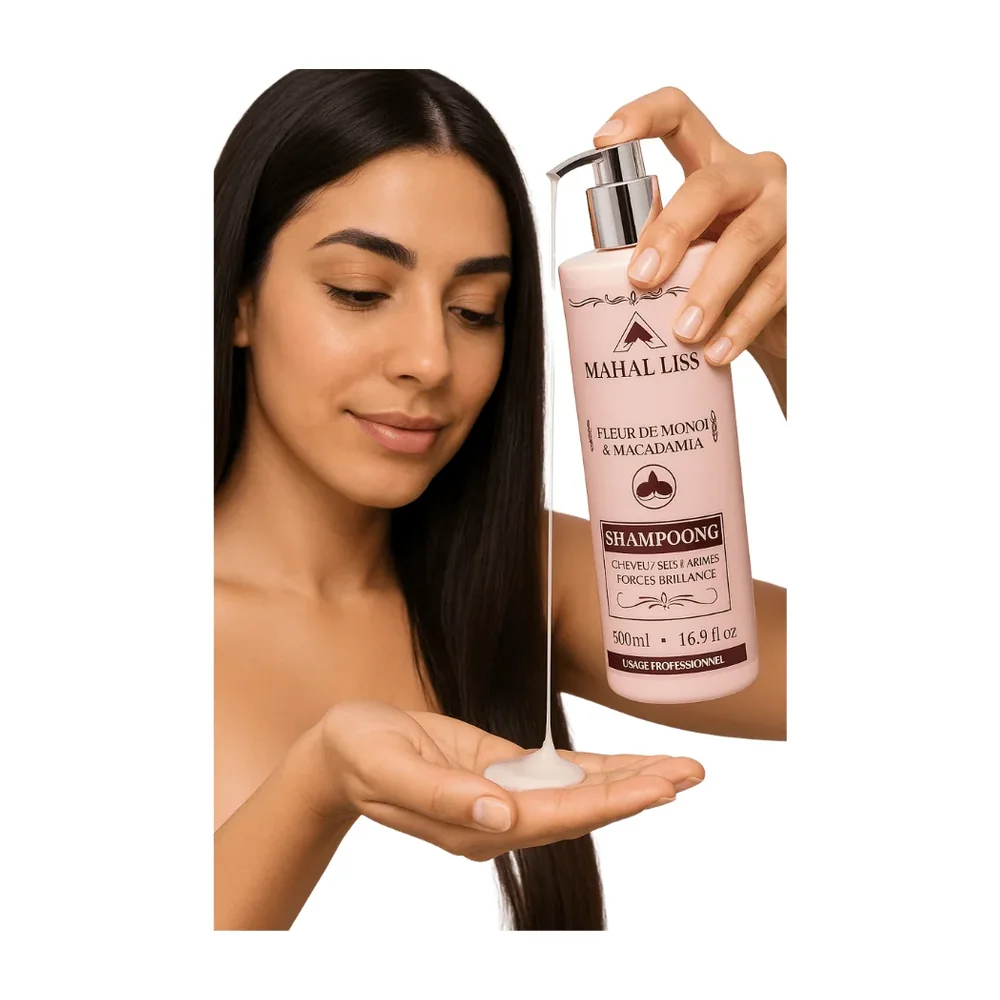 Entretien lissage Nano Indien huile de macadamia et fleur de monoï sans sulfate, vue 2 Mahal Liss