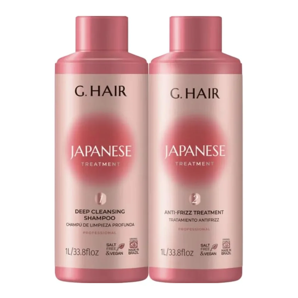 G.Hair traitement japonais professionnel kit anti-frisottis 2 x 1 L, packshot G.Hair