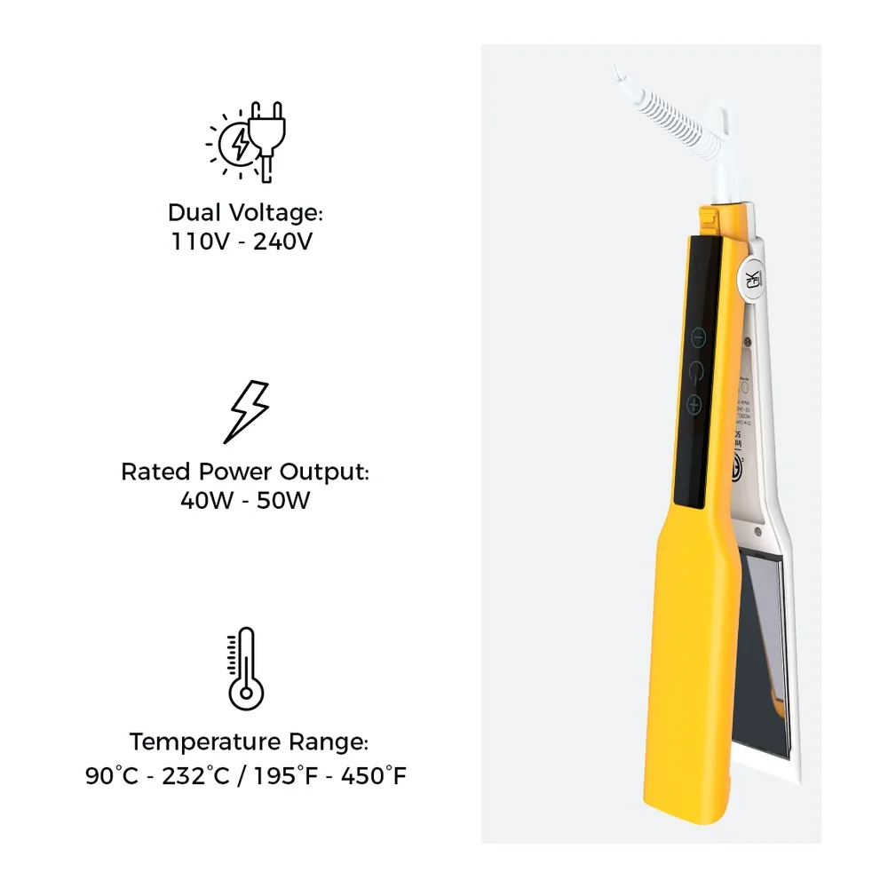 GK Hair Easy Control Titanium Flat Iron, vue 3 GK Hair