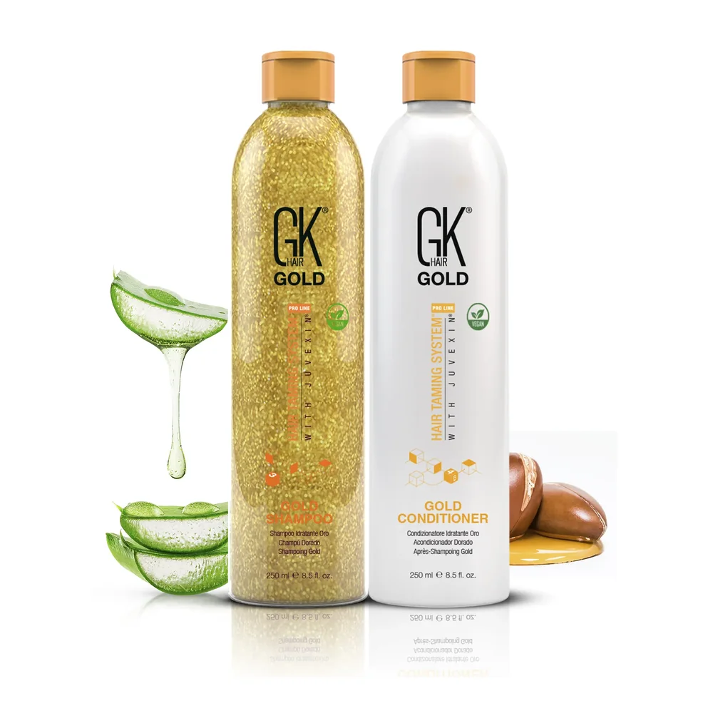 GK Hair Gold Shampoo and Conditioner Pro, packshot GK Hair