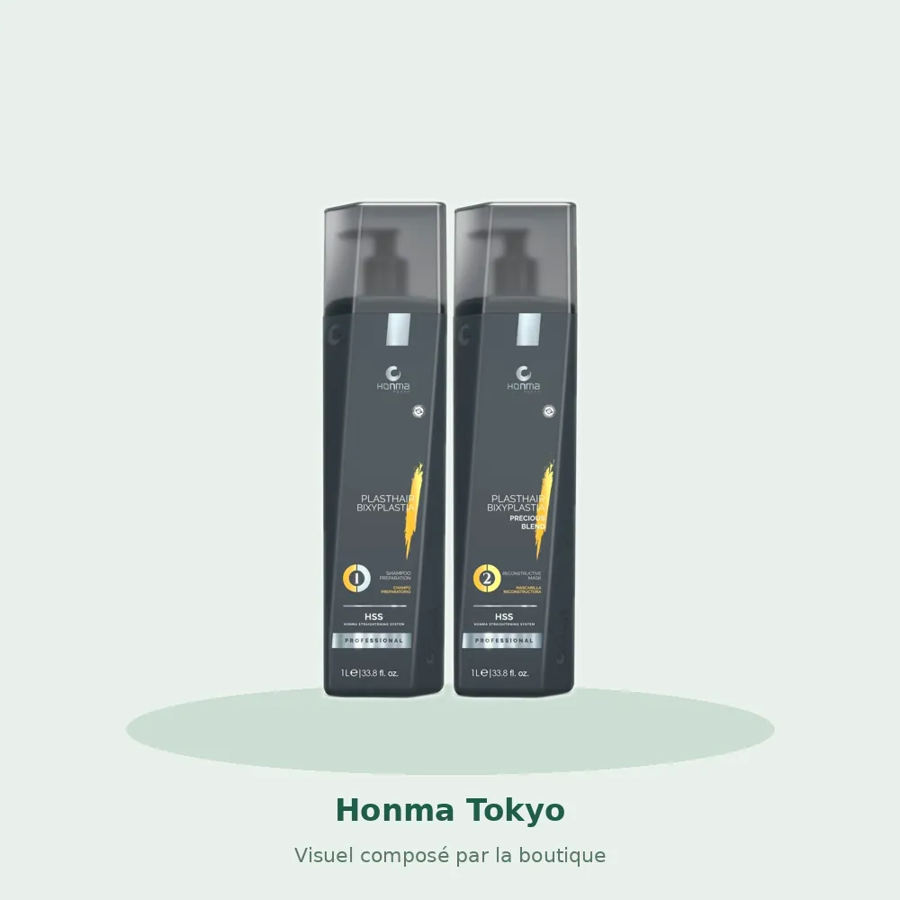Honma Tokyo PlastHair Bixyplastia Precious Blend kit lissage brésilien, visuel composé par la boutique