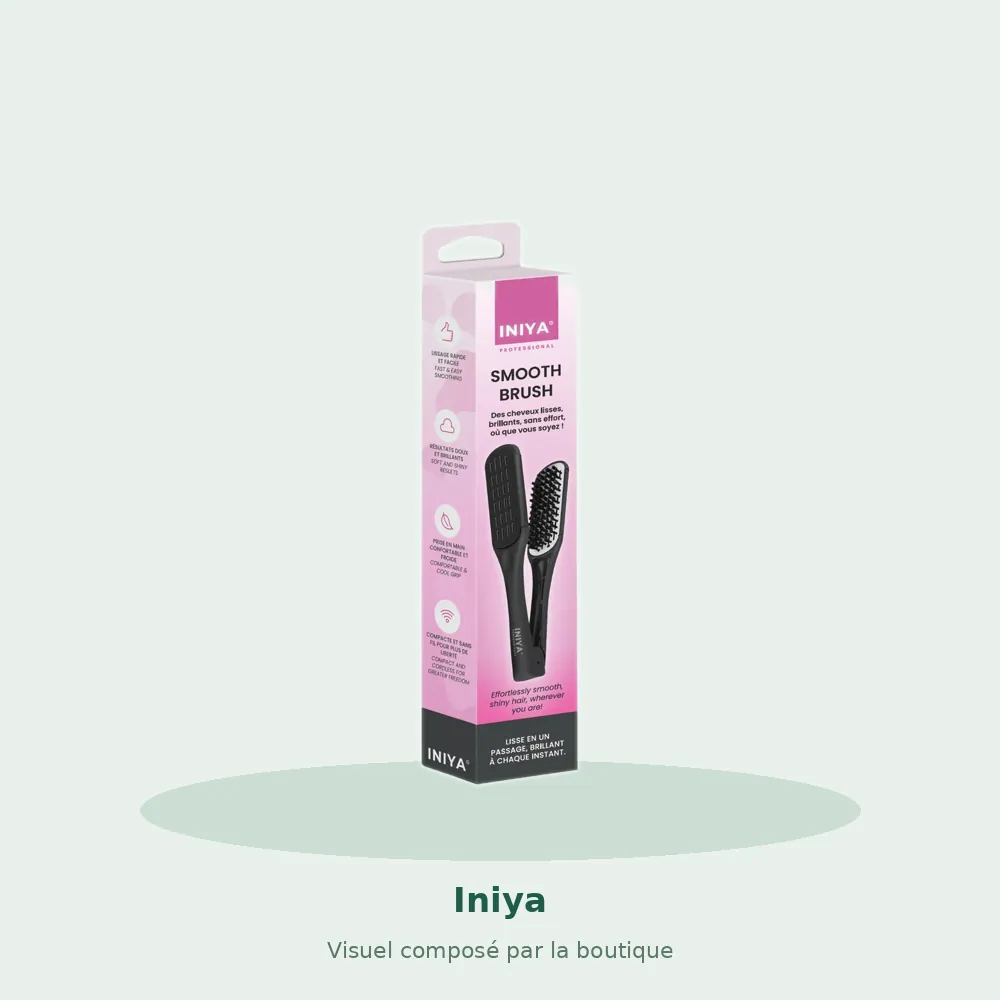 Iniya brosse lissante Smooth Brush, visuel composé par la boutique