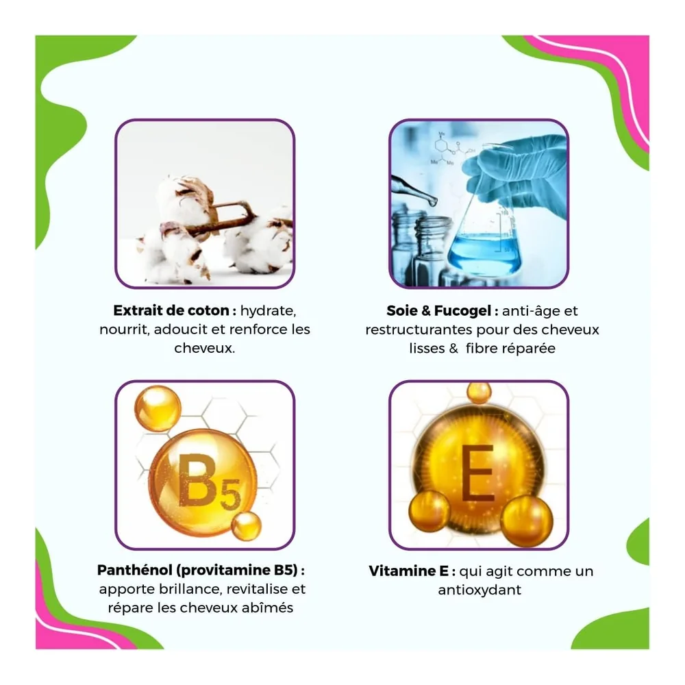 Iniya Silk Smooth kit shampooing et masque lissant sans sulfate ni silicone, vue 3 Iniya