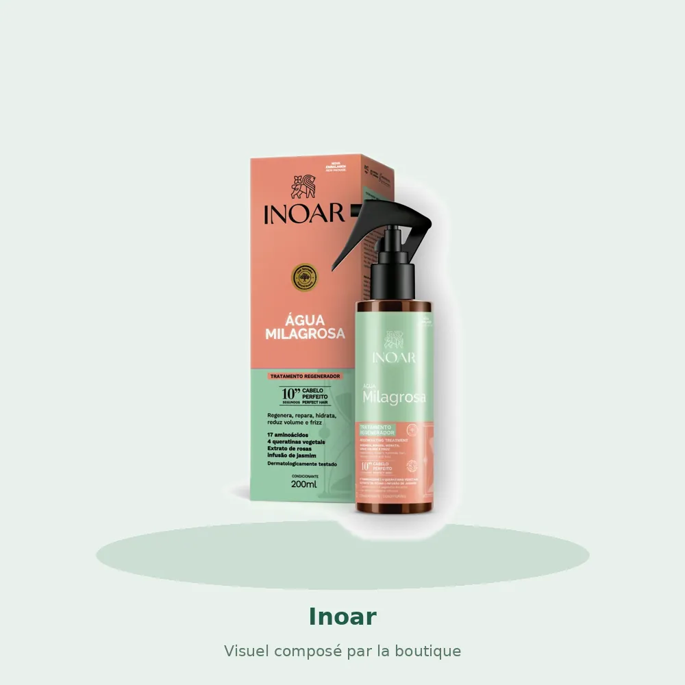 Inoar Água Milagrosa, visuel composé par la boutique