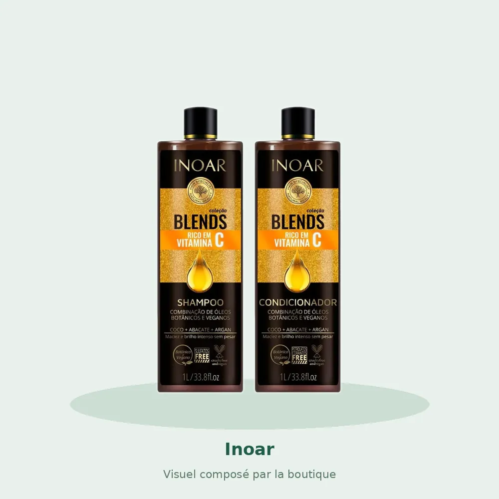 Inoar Blends Vitamine C shampooing et après-shampooing 1 L, visuel composé par la boutique