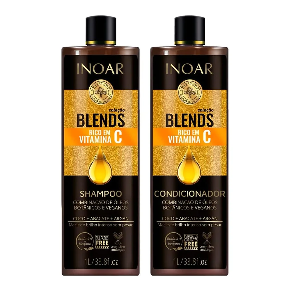 Inoar Blends Vitamine C shampooing et après-shampooing 1 L, packshot Inoar