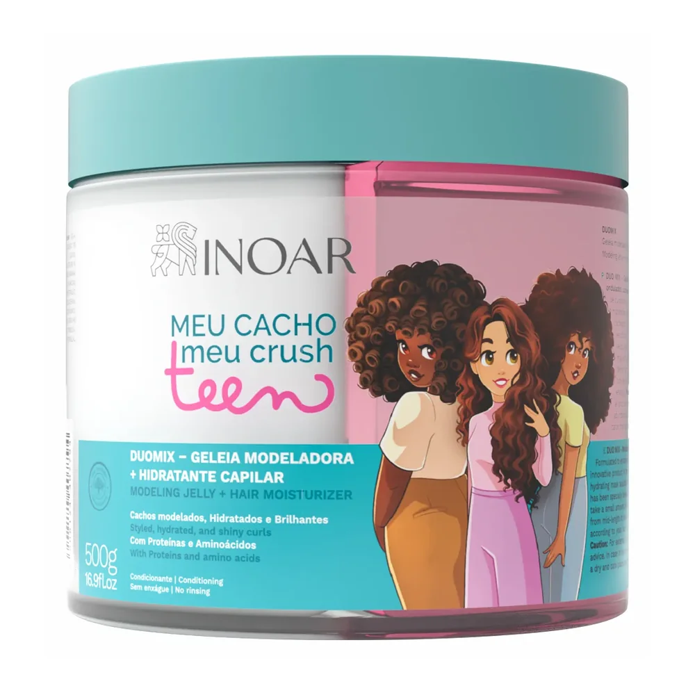 Inoar Meu Cacho Meu Crush Teen Duomix gelée modelante 500 g, packshot Inoar