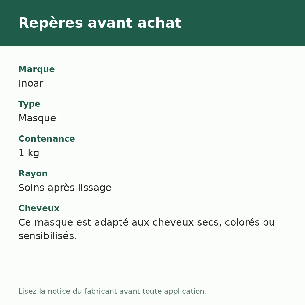 Inoar Poder das Vitaminas Morango crème 4x1 1 kg, repères avant achat (visuel composé)