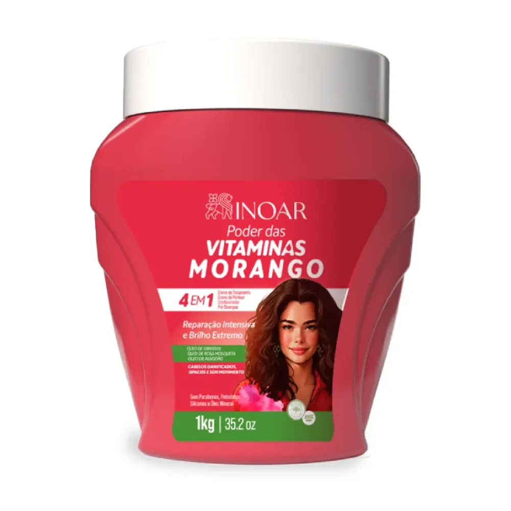 Inoar Poder das Vitaminas Morango crème 4x1 1 kg, packshot Inoar