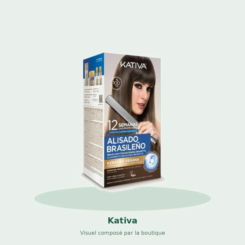 Kativa Alisado Brasileño Pro Dark kit 6 pièces, visuel composé par la boutique