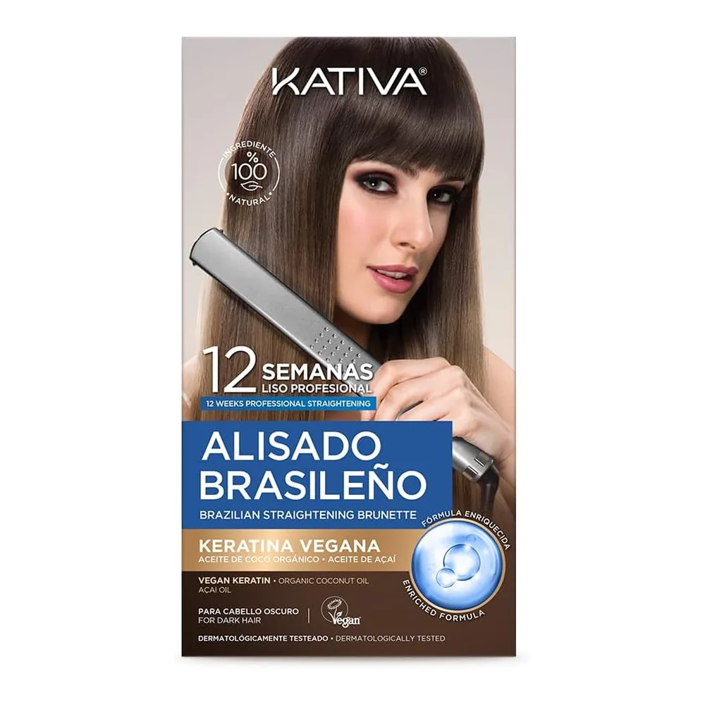 Kativa kit alisado brasileño cheveux foncés vegan, packshot Kativa